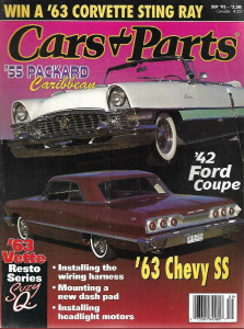 CARS & PARTS 1995 SEPT - '55 PACKARD CARIBBEAN, '42 FORD COUPE, '63 CHEVY SS
